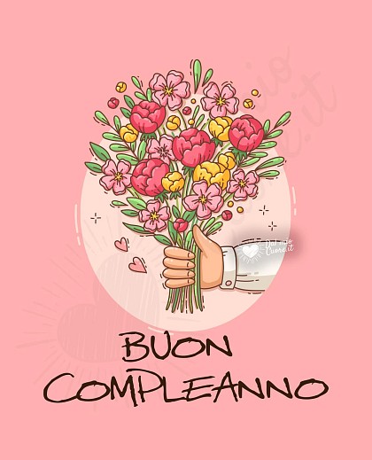 Buon compleanno con fiori