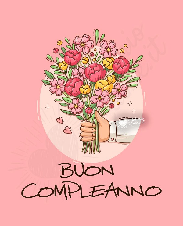 Buon compleanno con fiori