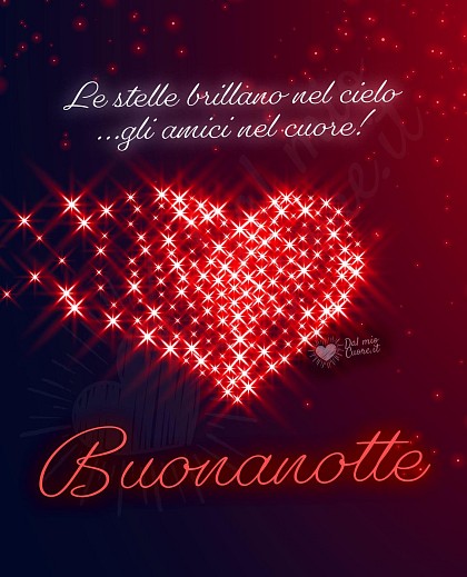 Buonanotte! Le stelle brillano nel cielo... gli amici nel cuore!