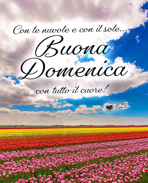 Con le nuvole e con il sole... Buona Domenica con tutto il cuore!