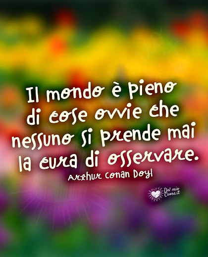 Il mondo è pieno di cose ovvie che nessuno si prende mai la cura di osservare. (Stati whatsapp con frasi)