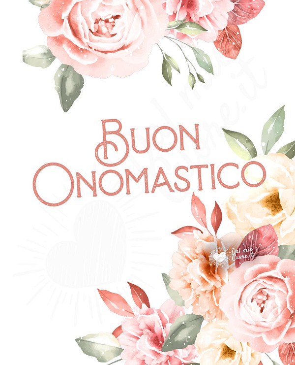 Buon onomastico floreale