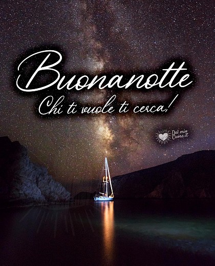 Buonanotte. Chi ti vuole ti cerca!