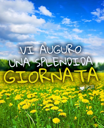Vi auguro una splendida giornata