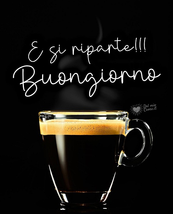 E si riparte con un caffè!