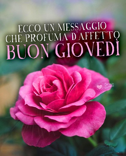 Ecco un messaggio che profuma d'affetto. Buon giovedì