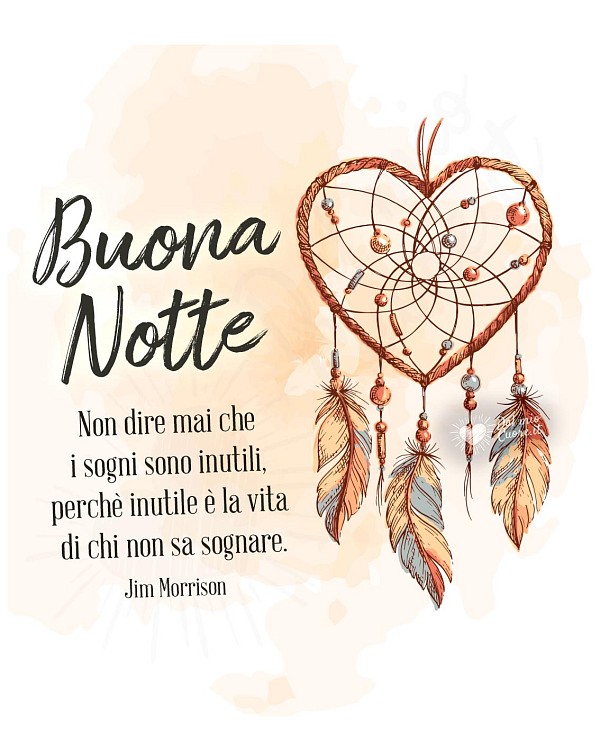 Buonanotte e frase sui sogni