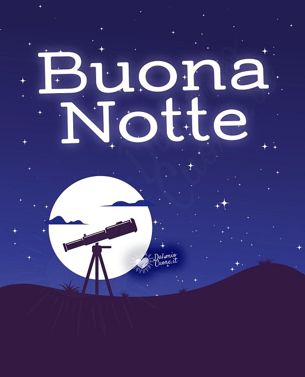 Buona Notte con stelle e luna