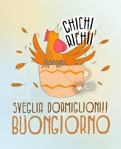 Sveglia dormiglioni! Buongiorno divertente con gallo