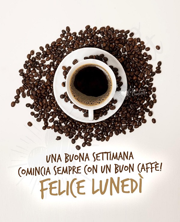Una buona settimana comincia sempre con un buon caffè! Felice lunedì