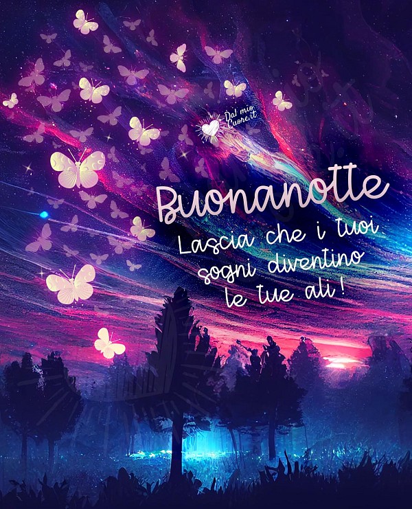 Lascia che i tuoi sogni diventino le tue ali! Buonanotte