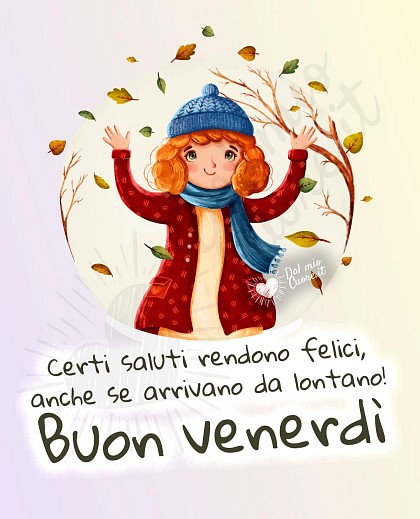 Buon venerdì con immagine carina e frase affettuosa