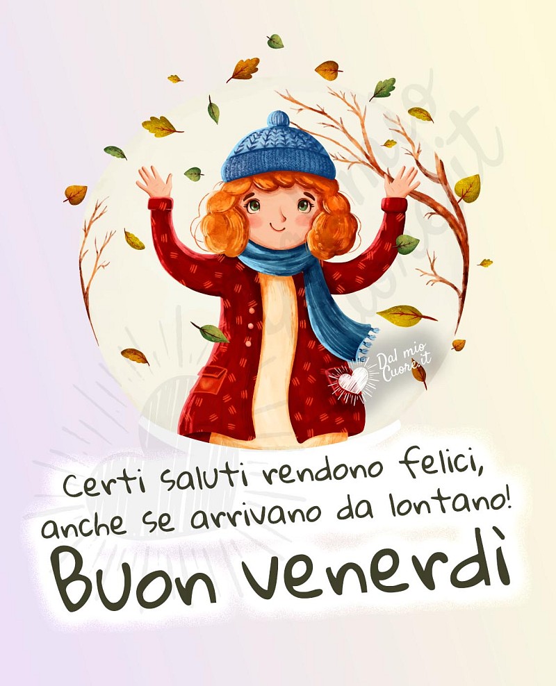 Buon venerdì con immagine carina e frase affettuosa