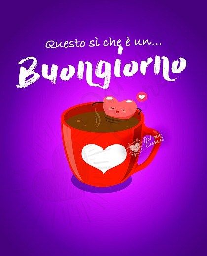 Questo sì che è un buongiorno! Immagine divertente con caffè