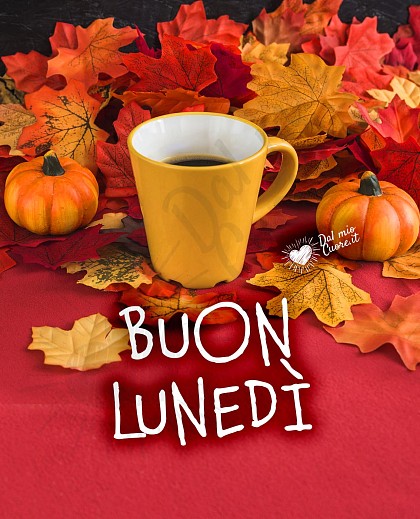 Buon lunedì con caffè e zucche