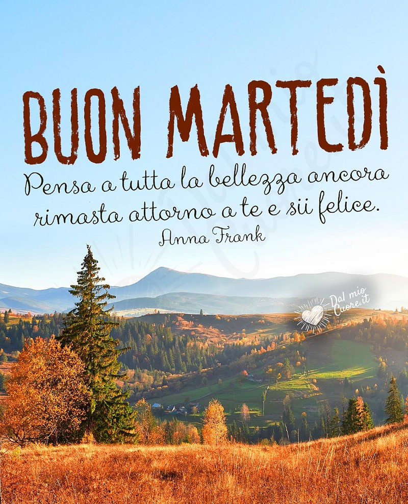 Buon martedì con frase sulla bellezza