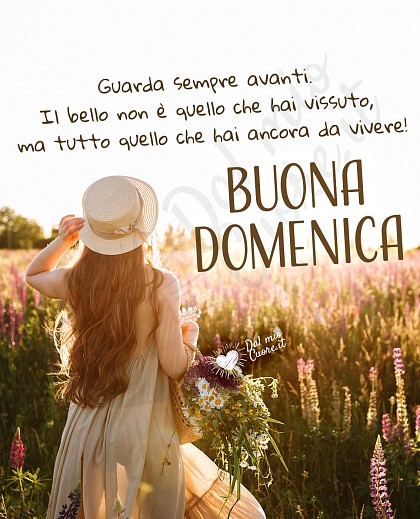 Buona domenica con frase sulla vita