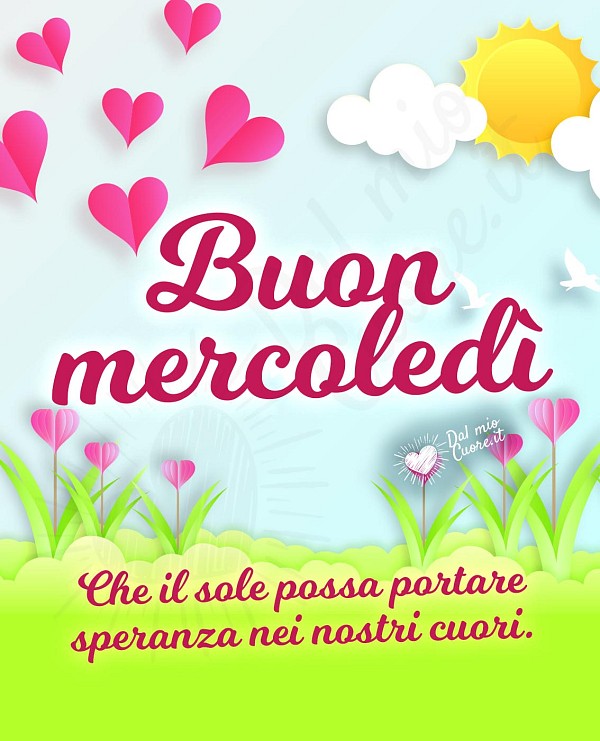 Buon mercoledì con frase sulla speranza