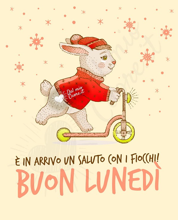 È in arrivo un saluto con i fiocchi! Buon lunedì (Divertente)