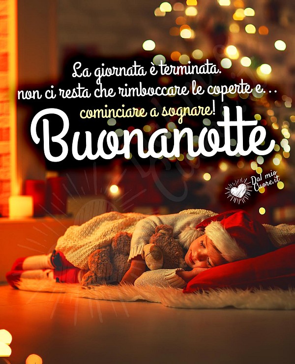 La giornata è terminata. Non ci resta che rimboccare le coperte e... cominciare a sognare!