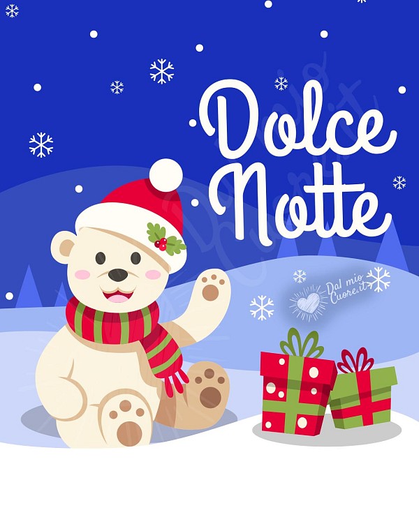 Dolce Notte con orsetto sulla neve