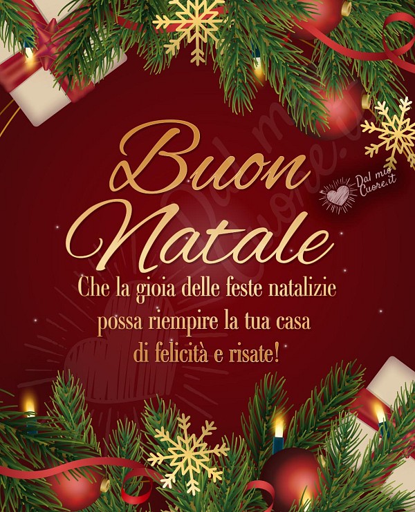 Buon Natale. Che la gioia delle feste natalizie possa riempire la tua casa di felicità e risate!
