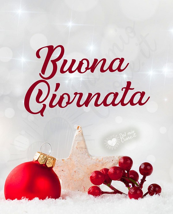 Buona giornata con decorazioni di Natale