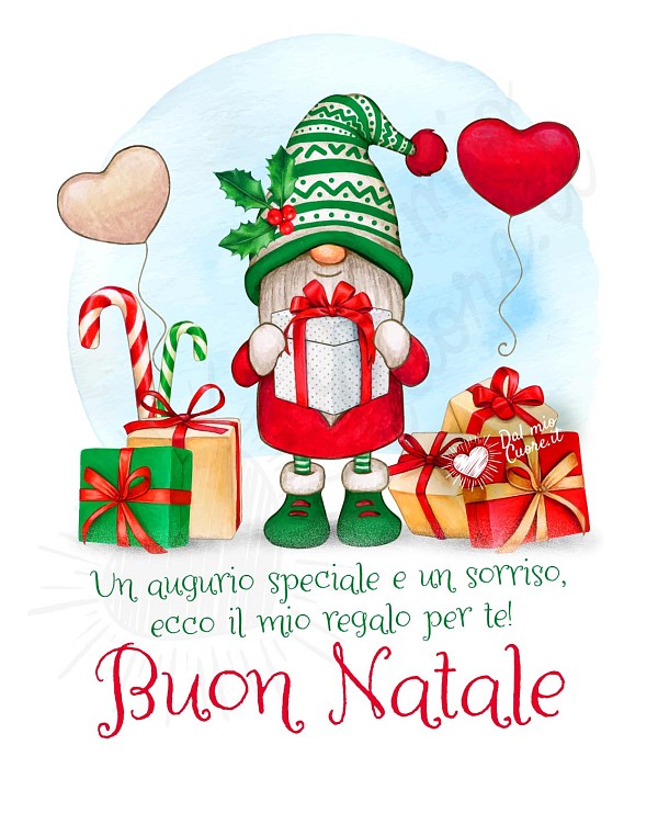 Buon Natale. Un augurio speciale e un sorriso, ecco il mio regalo per te!