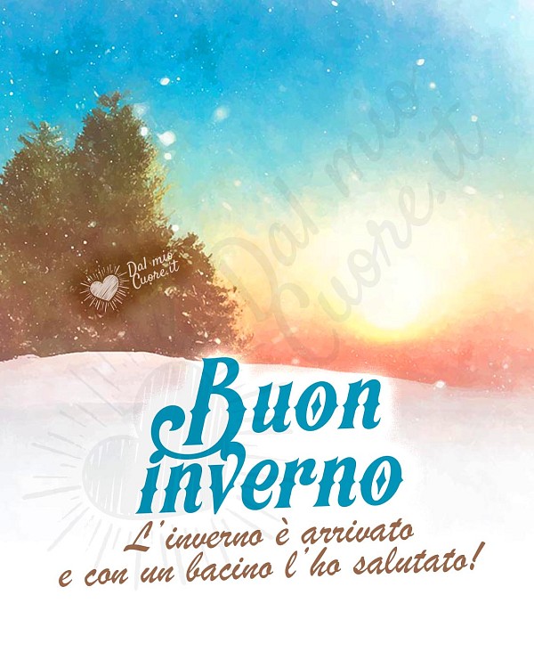 Immagine per salutare l'arrivo dell'inverno