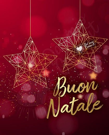 Buon Natale con stelle pendenti