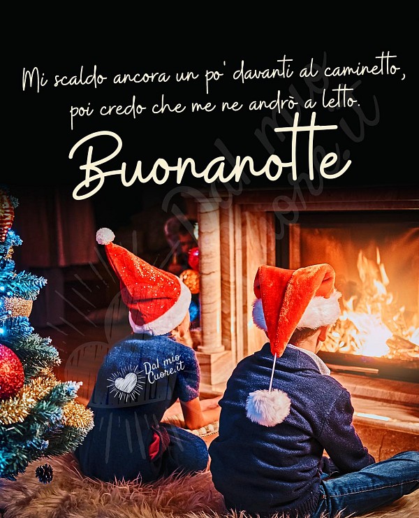 Mi scaldo ancora un po' davanti al caminetto, poi credo che me ne andrò a letto. Buonanotte in rima