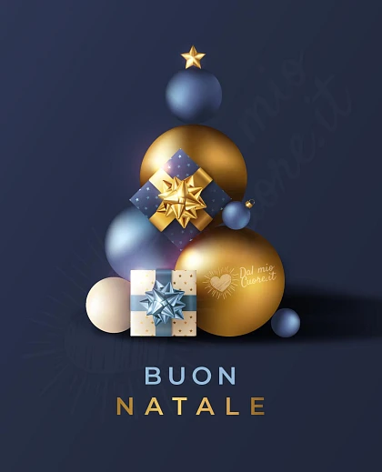 Buon Natale con albero di palle