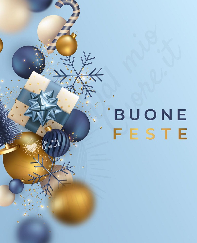 Buone feste con decorazioni di Natale