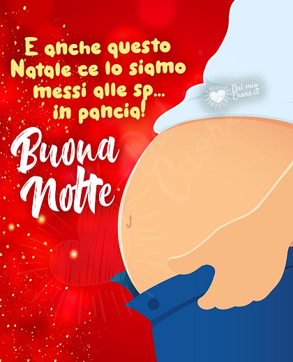 Buona Notte divertente. E anche questo Natale ce lo siamo messi alle sp... in pancia!