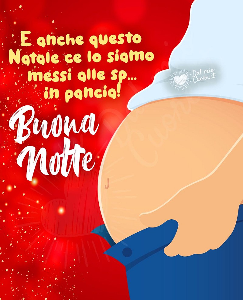 Buona Notte divertente. E anche questo Natale ce lo siamo messi alle sp... in pancia!