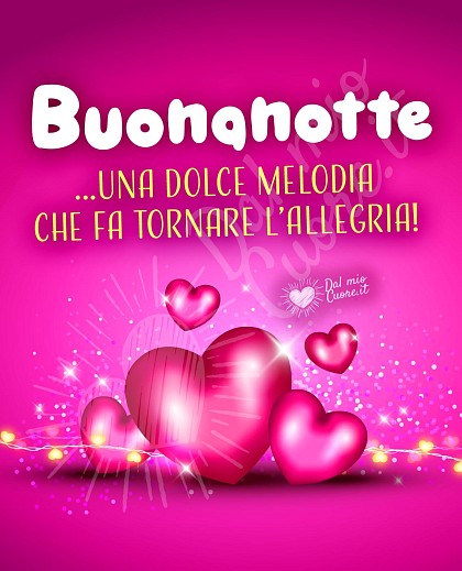 Buonanotte... una dolce melodia che fa tornare l’allegria!