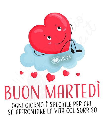 Buon martedì con frase sui sorrisi