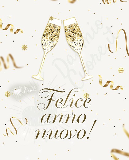 Felice anno nuovo con calici