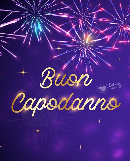 Buon capodanno con fuochi d'artificio