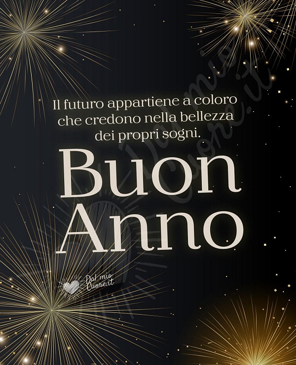 Il futuro appartiene a coloro che credono nella bellezza dei propri sogni. Buon Anno