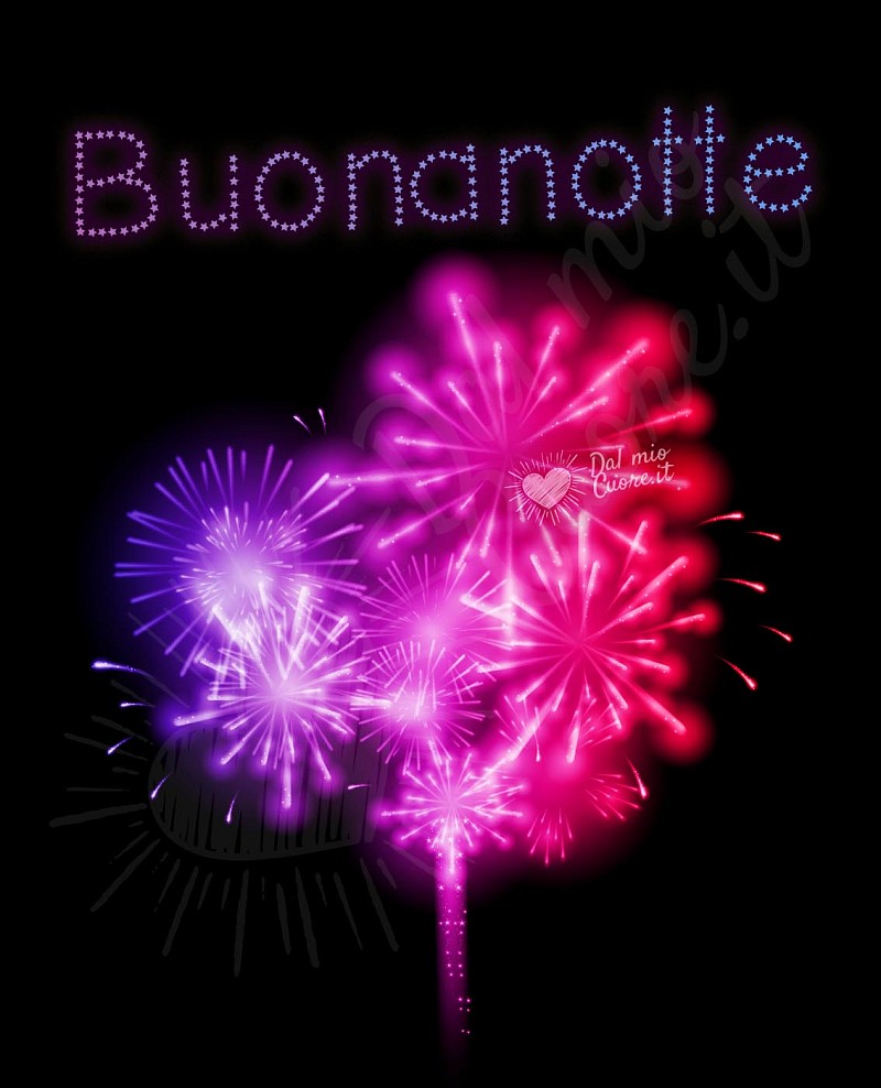 Buonanotte con fuochi d'artificio