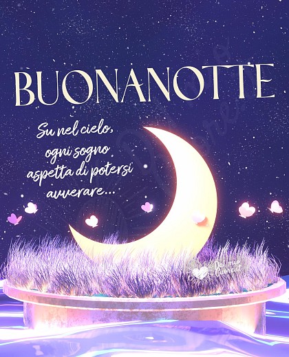 Su nel cielo, ogni sogno aspetta di potersi avverare... Buonanotte