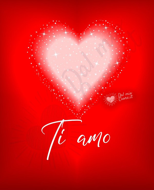 Ti amo. Immagine con cuore