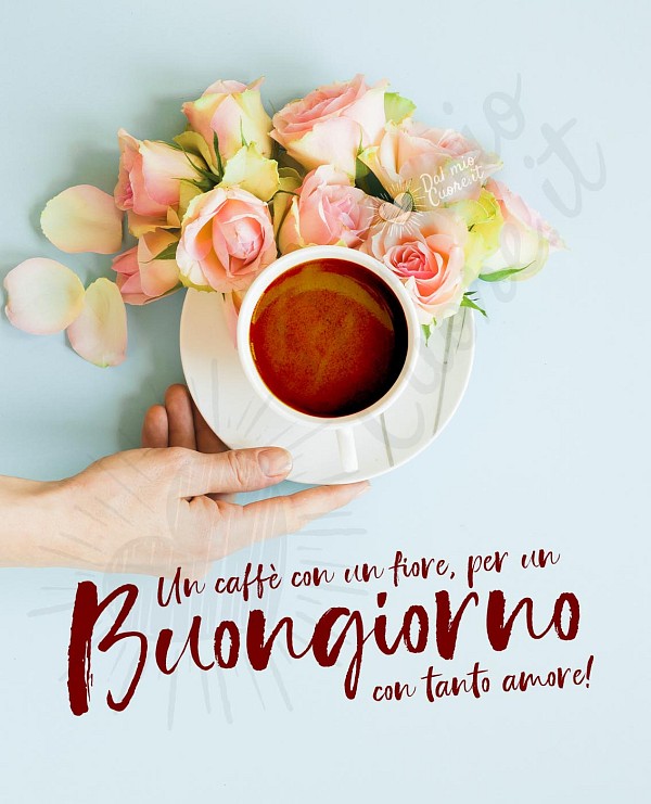 Un caffè con un fiore, per un buongiorno con tanto amore!