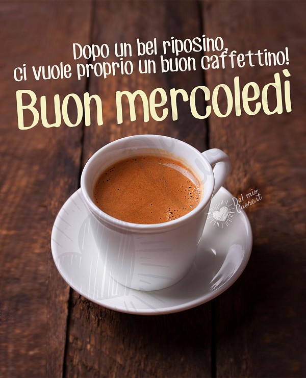 Dopo un bel riposino, ci vuole proprio un buon caffettino! Buon mercoledì