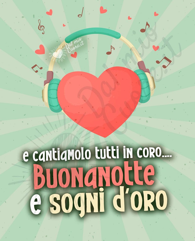E cantiamo tutti in coro... buonanotte e sogni d'oro
