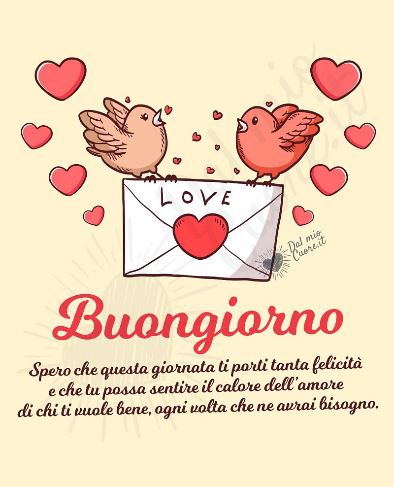 Buongiorno con frase sull'amore di chi ci vuole bene