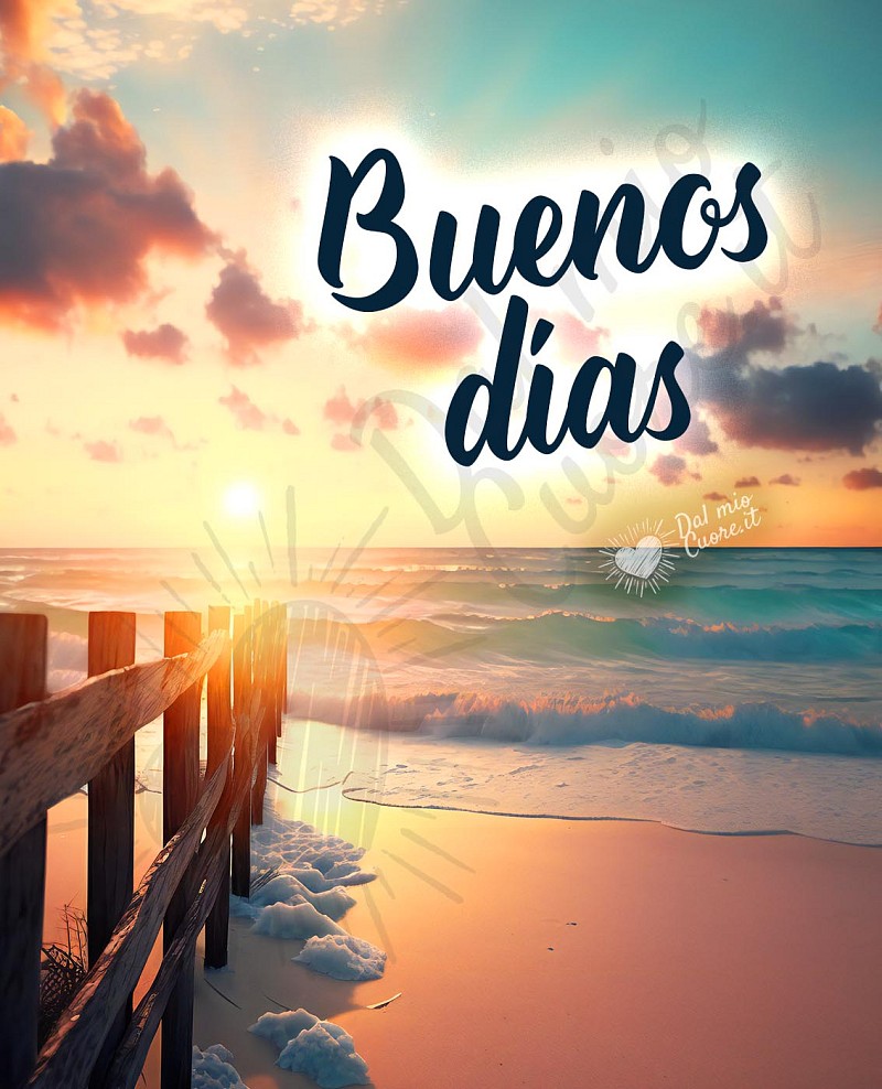 Bueno días (amanecer sobre el mar)
