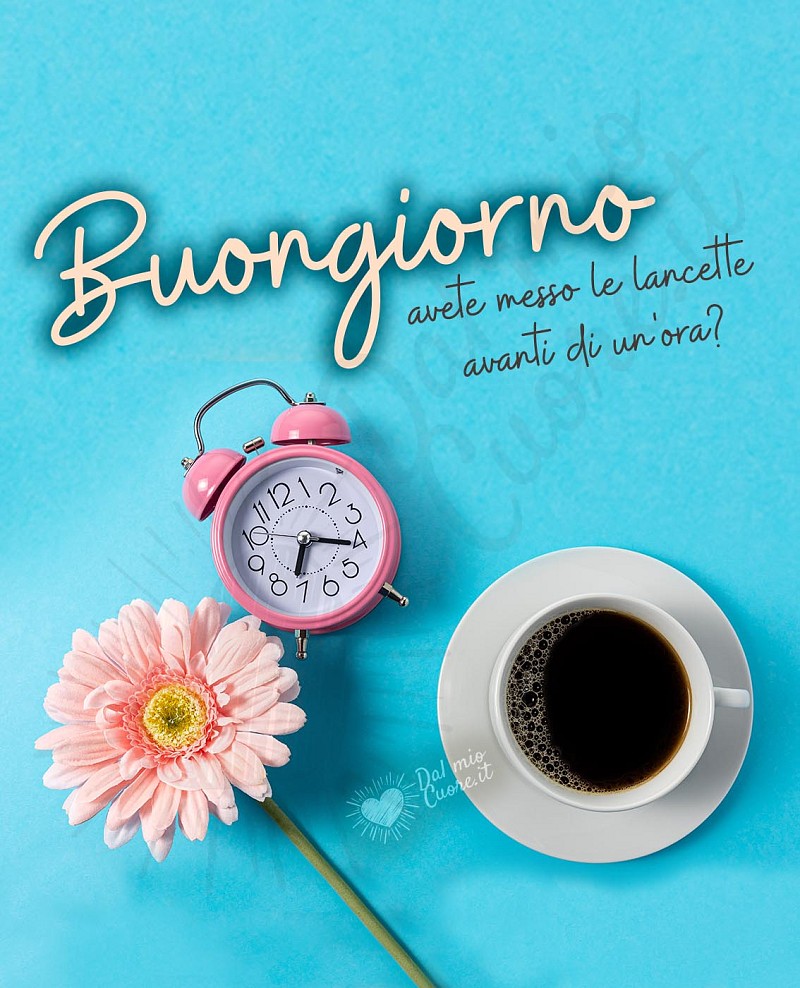 Buongiorno (ora legale). Avete messo le lancette avanti di un'ora?