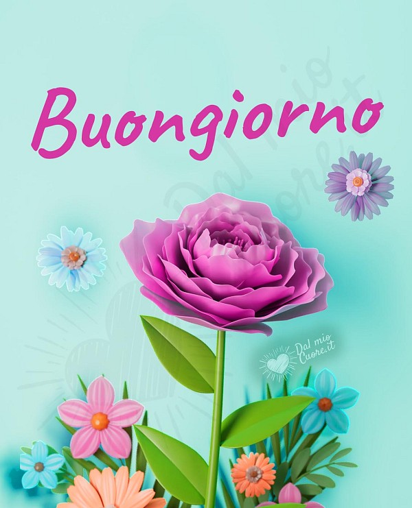 Buongiorno primaverile con fiore